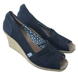 Toms Women Wedge Sandals Open Toe sz 10
